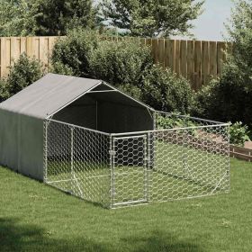 Outdoor Dog Kennel Galvanized Steel Galvanized Steel, PE fabric Outdoor Dog Kennel Galvanized Steel Galvanized Steel, PE fabric